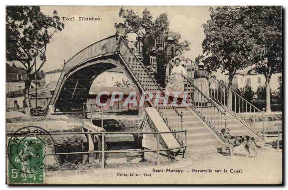 Saint-Mansuy — Passerelle sur le Canal — Poirot, éditeur, Toul