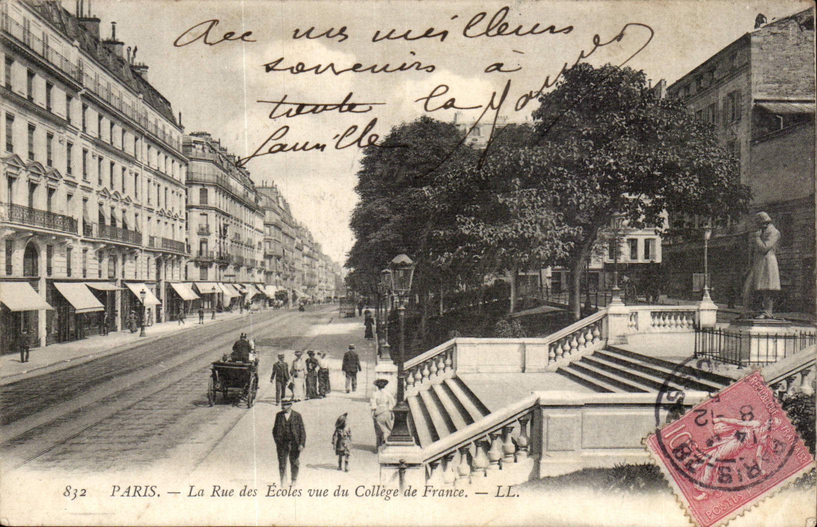 Paris 5 - Rue des Ecoles vue du College de France - CPA 