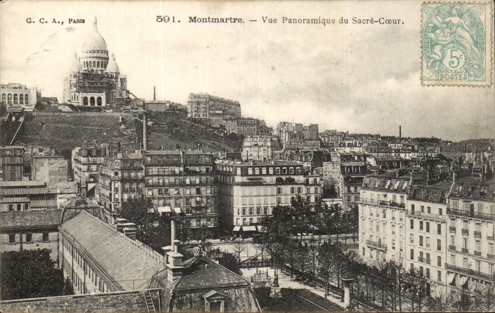 Paris 14 - Montmartre - Vue Panoramique de Sacre Coeur - CPA 