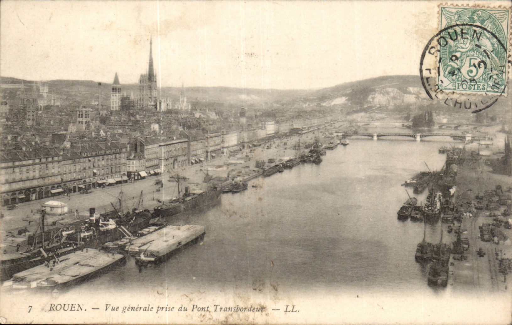 Rouen - Vue Generale prise du Pont Transbordeur - CPA 