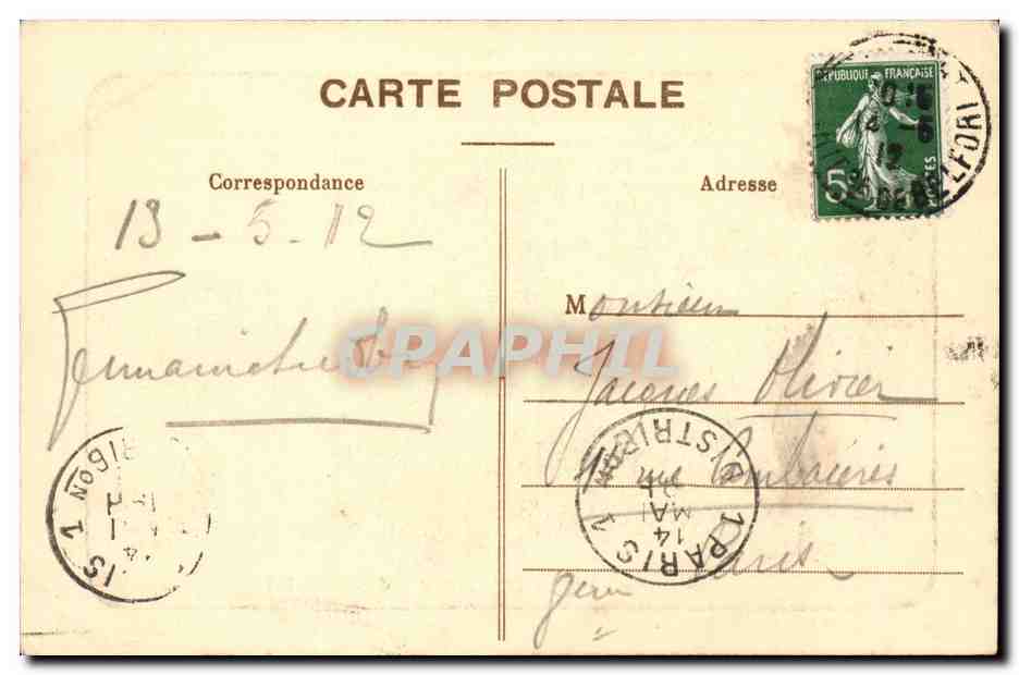 Belfort CPA Le lion oeuvre de Bartholdi — Verso