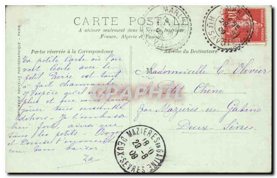 La Rochelle CPA Maison du docteur Venette — Verso