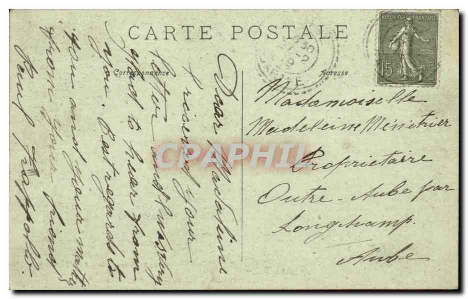 Solesmes CPA Abbaye sous le pont — Verso