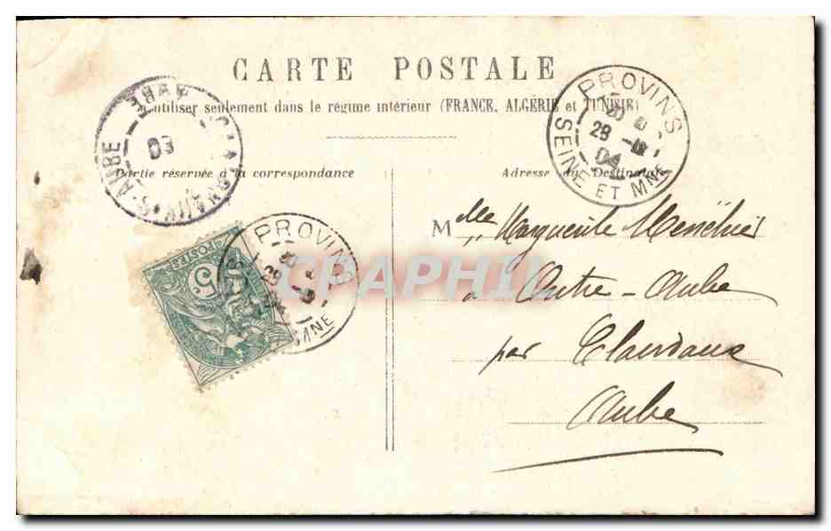 Enfants amoureux — scène de village avec église — éditeur non visible — Rückseite