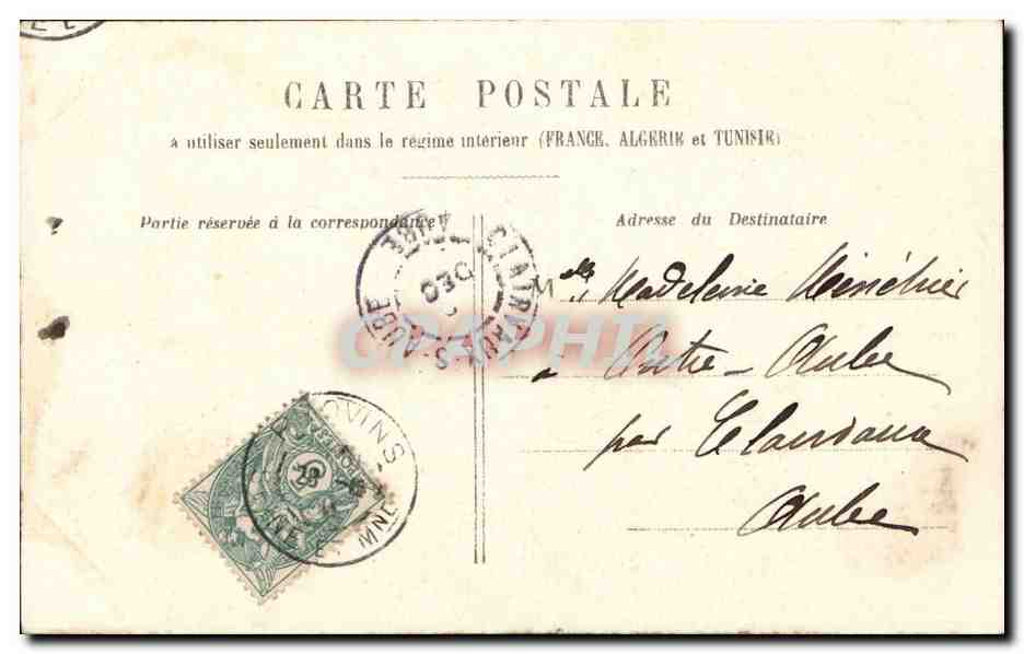 CPA Fantaisie Folklore — Rückseite