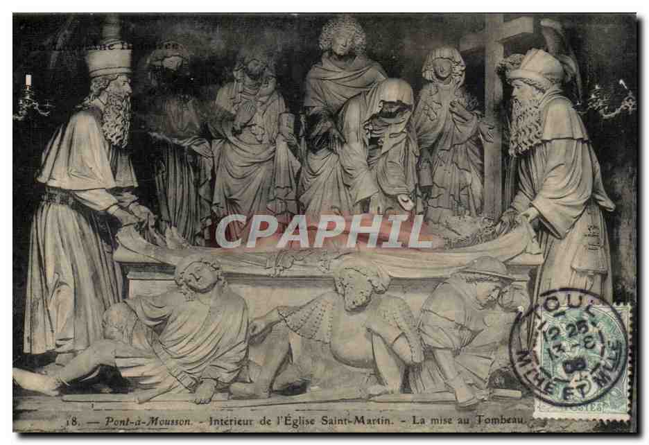 Pont aMousson - Interieur de l'Elglise saint Martin La Mise au Tombeau - CPA 