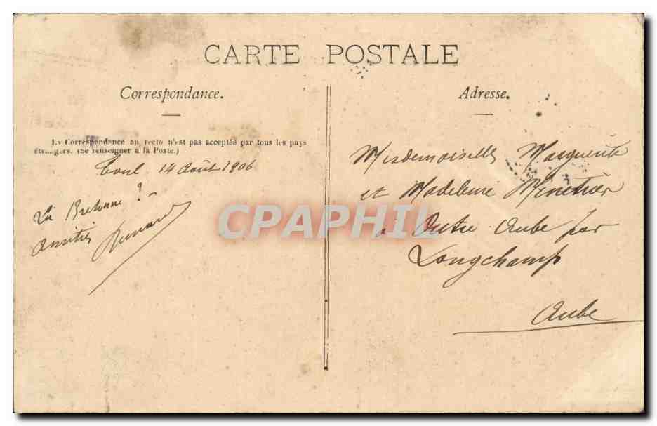 Pont a Mousson - La Moselle pres la Seminaire - Vaches - boeuf - cow - CPA  — Rückseite