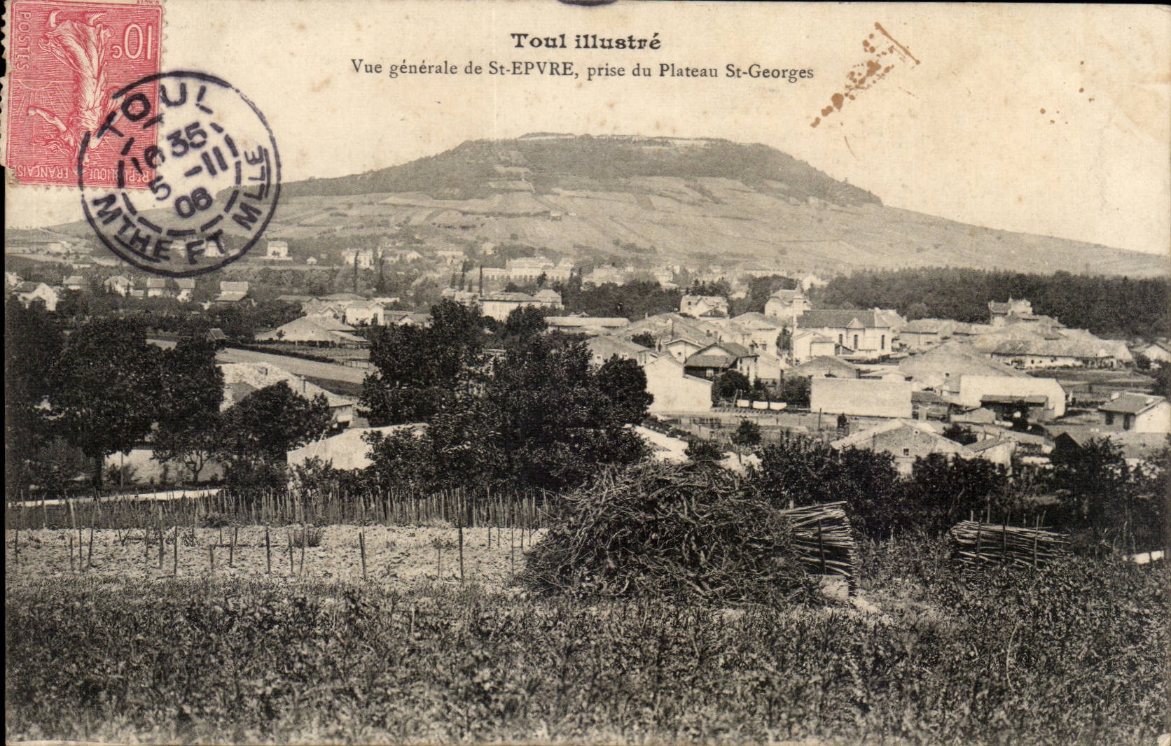 Environs de Toul Illustre - Vue General de St Epvre - prise de Plateau St Georges - CPA 