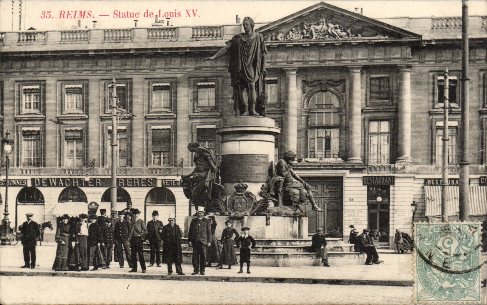Reims — Estatua de Luis XV. — Dewachter