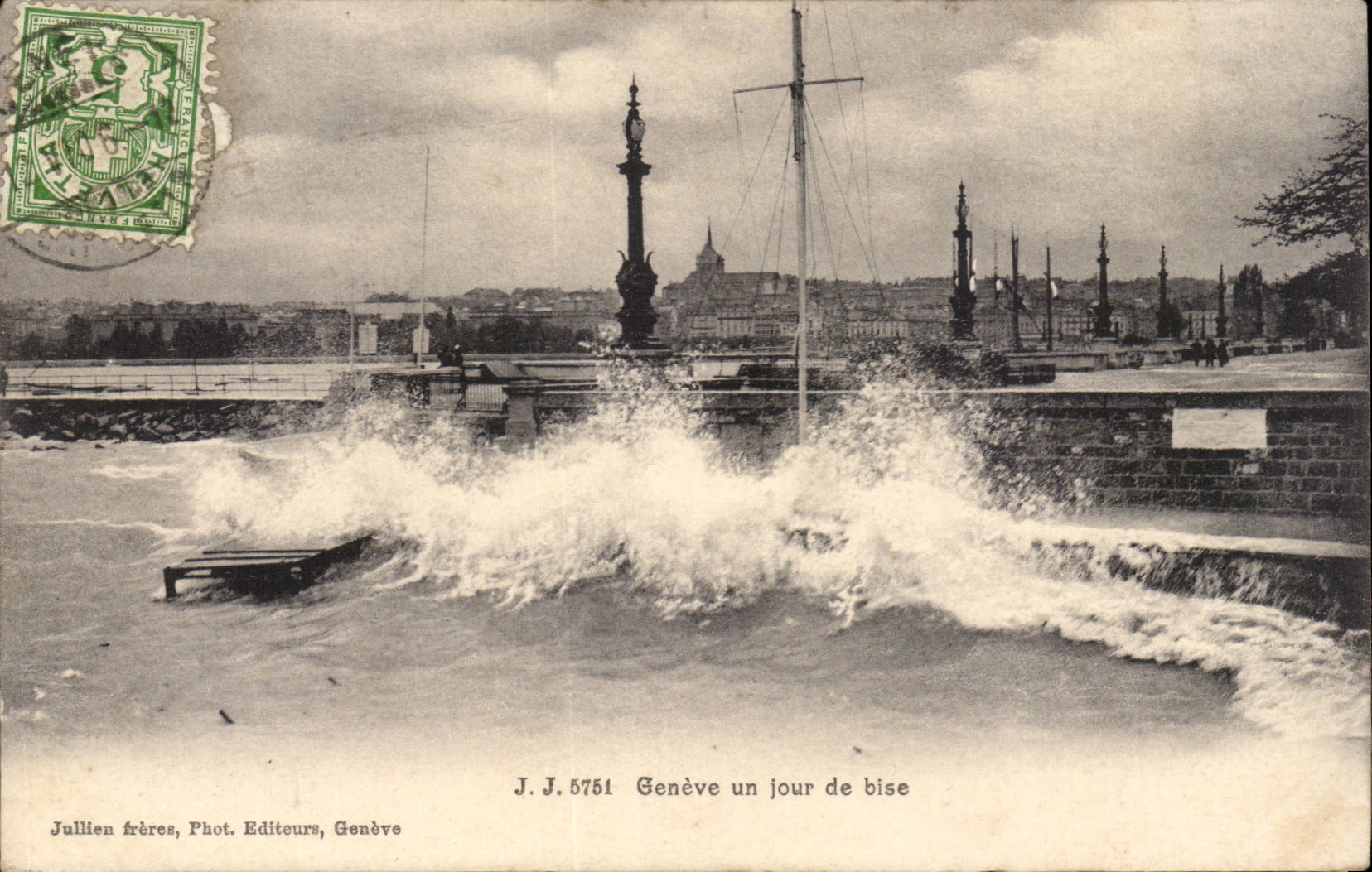 Suisse - Schweiz - Geneve - Un Jour de bise - CPA 