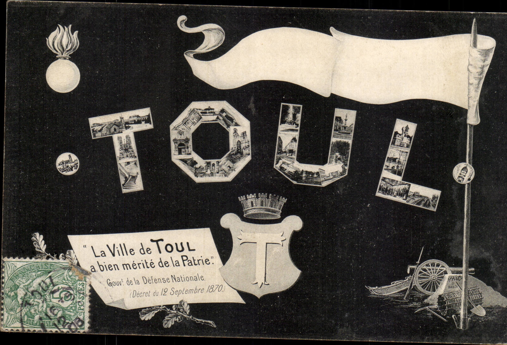 Toul - La Ville de Toul a bien merite de la Patrie - Souvenir - CPA 