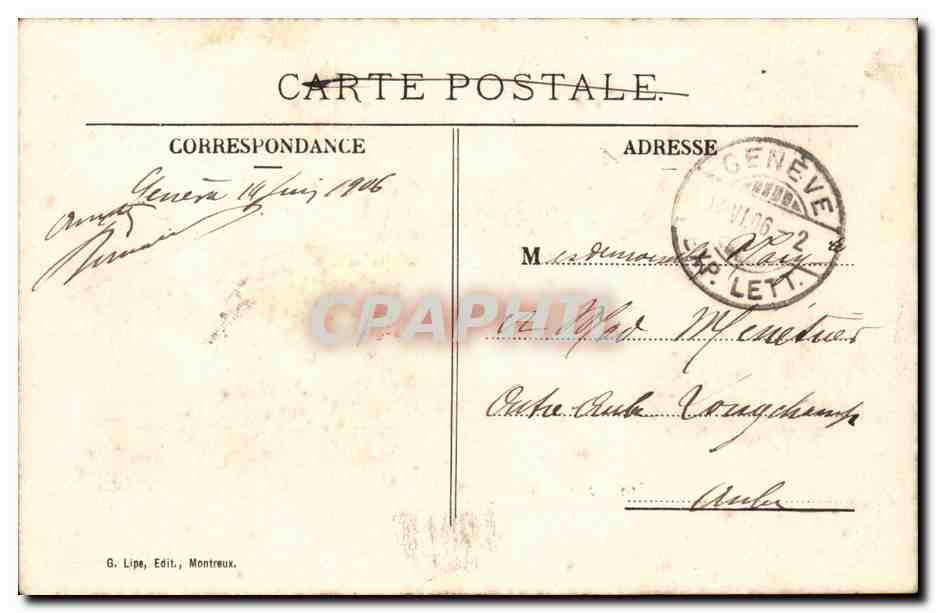 Suisse - Schweiz - Le Mont Blanc - CPA  — Rückseite