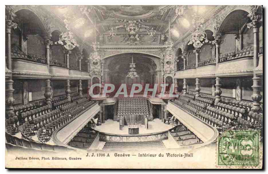 Suisse - Schweiz - Geneve Interieur du Victoria Hall - CPA 