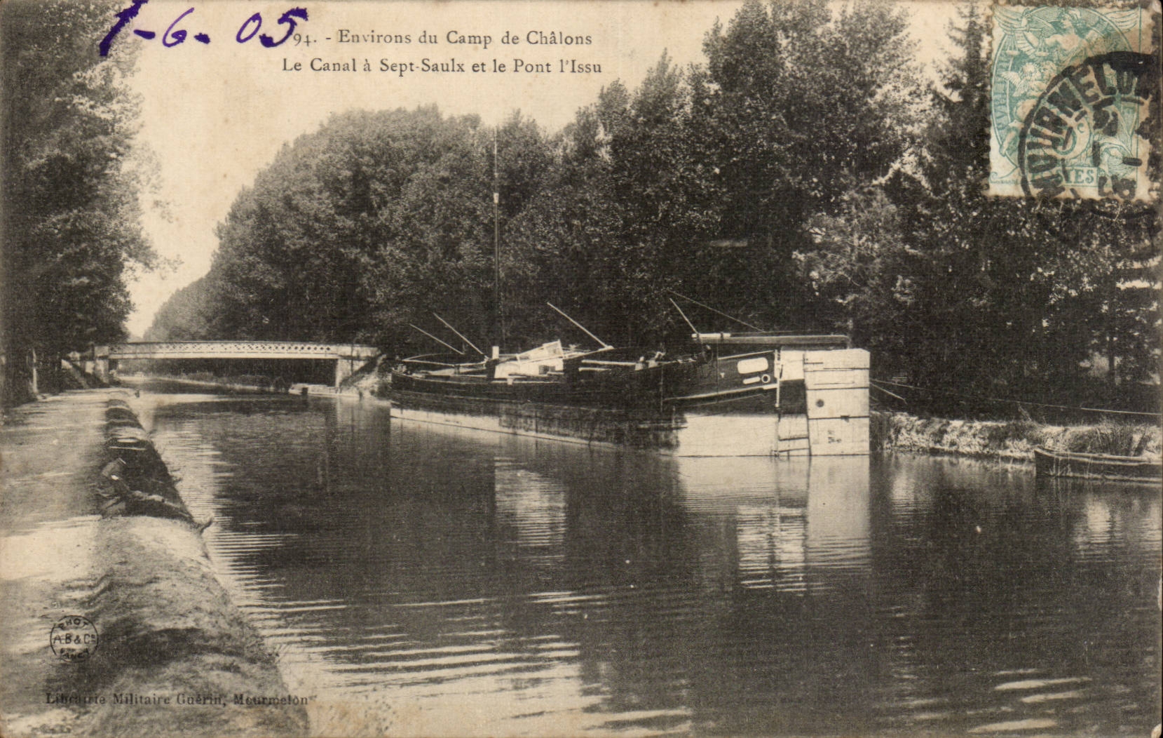 Camp de Chalons - Le Canal a Sept Sauls et le Pont L'Issu - CPA 