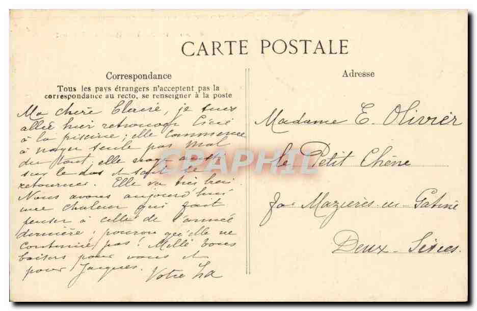 Paris - Rue de Rivoli - CPA  — Rückseite