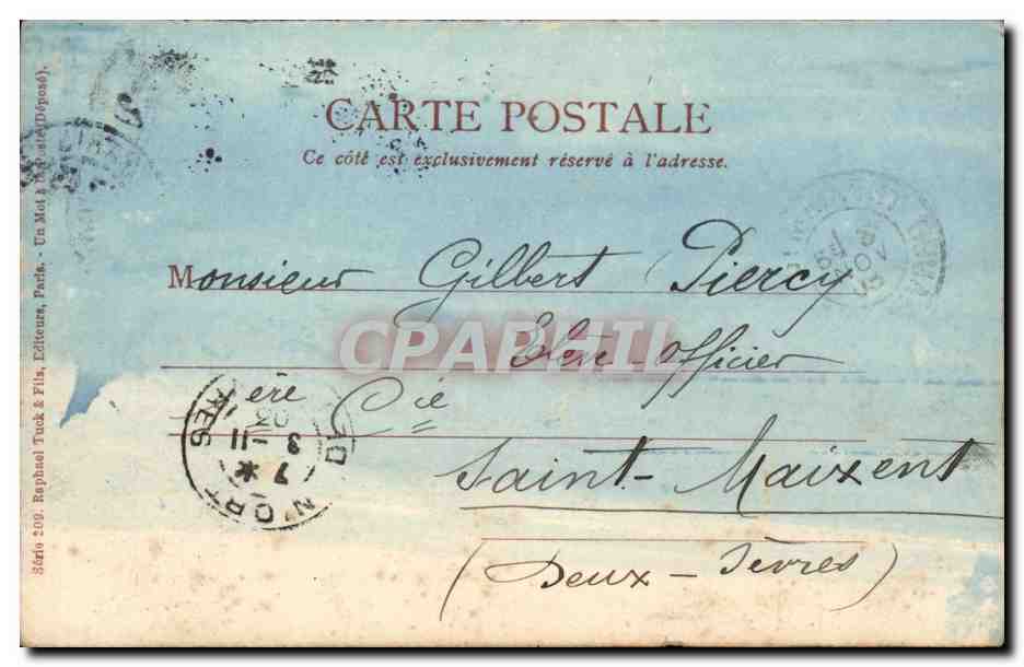 Costumes - Theatre - Mme Rejane dans Mme Sans Gene - CPA  — Verso