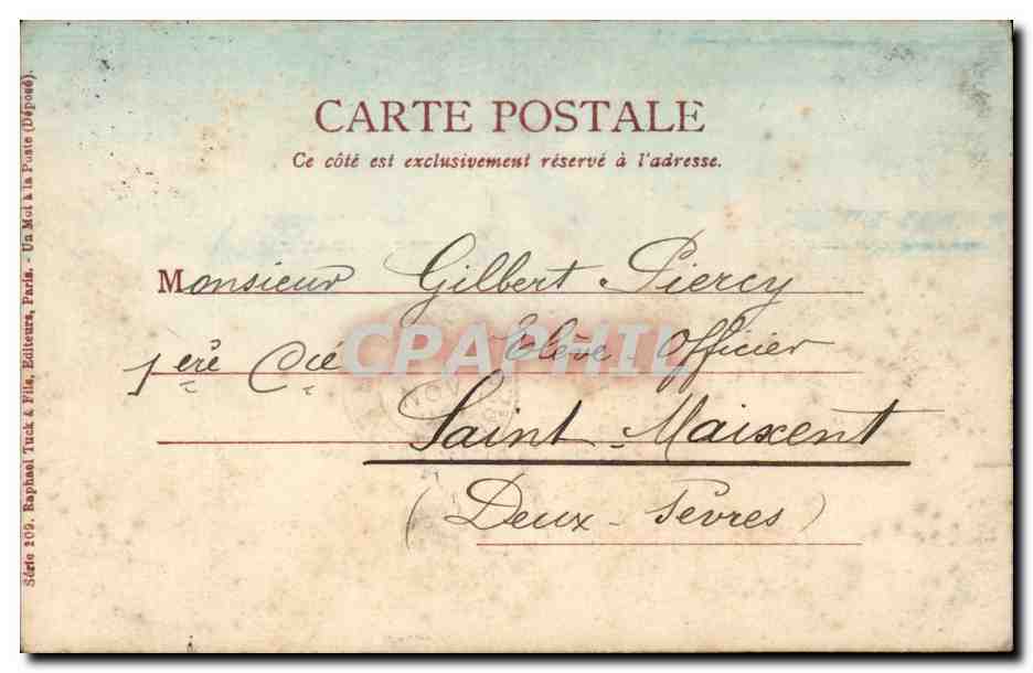 Costumes - Theatre - Mme Rejane dans Mme sans Gene - CPA  — Verso
