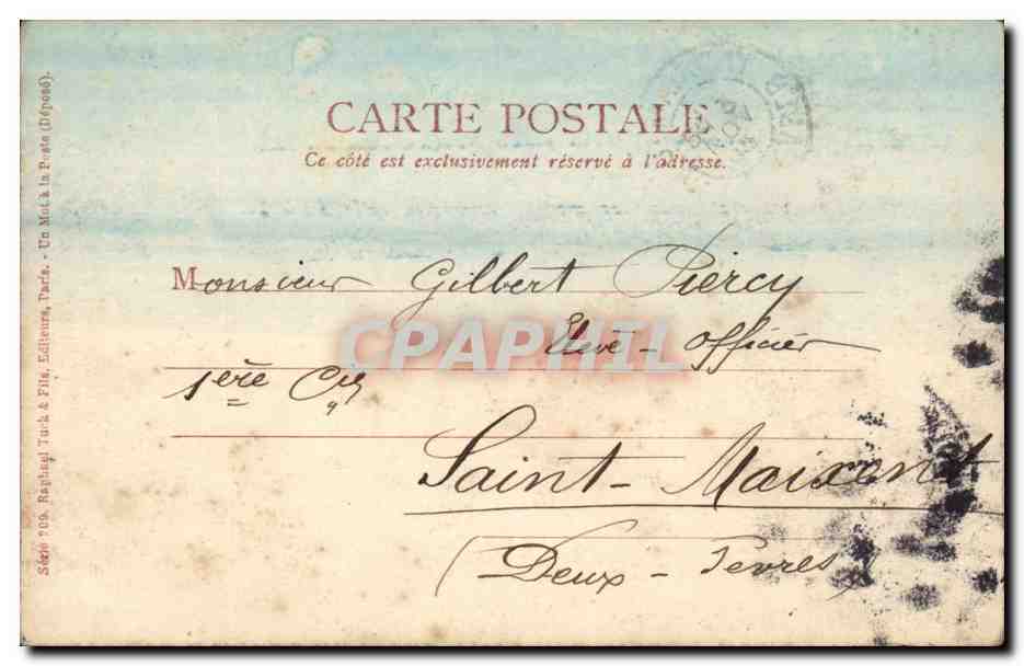Costumes - Theatre - Mme Rejane dans Mme sans Gene - CPA  — Verso
