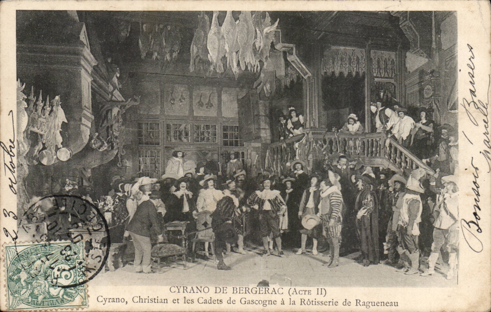 Cyrano de Bergerac (Acte II) — Cyrano, Christian et les Cadets de Gascogne à la Rôtisserie de Ragueneau — éditeur non visible
