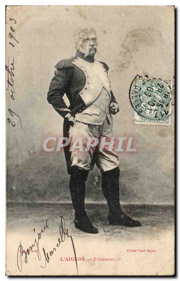 Spectacle -Theatre -Paris - L'Aiglon - Flambeau - Mettermich M Andre Calmettes - Costume - Gilbert Piercy - CPA 