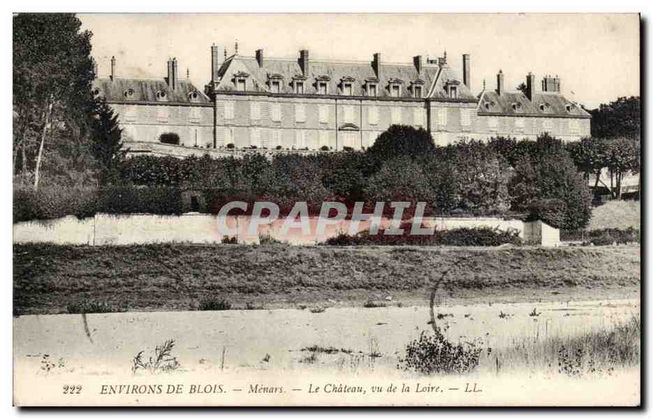Ménars — Le Château, vu de la Loire — LL. — N° 222