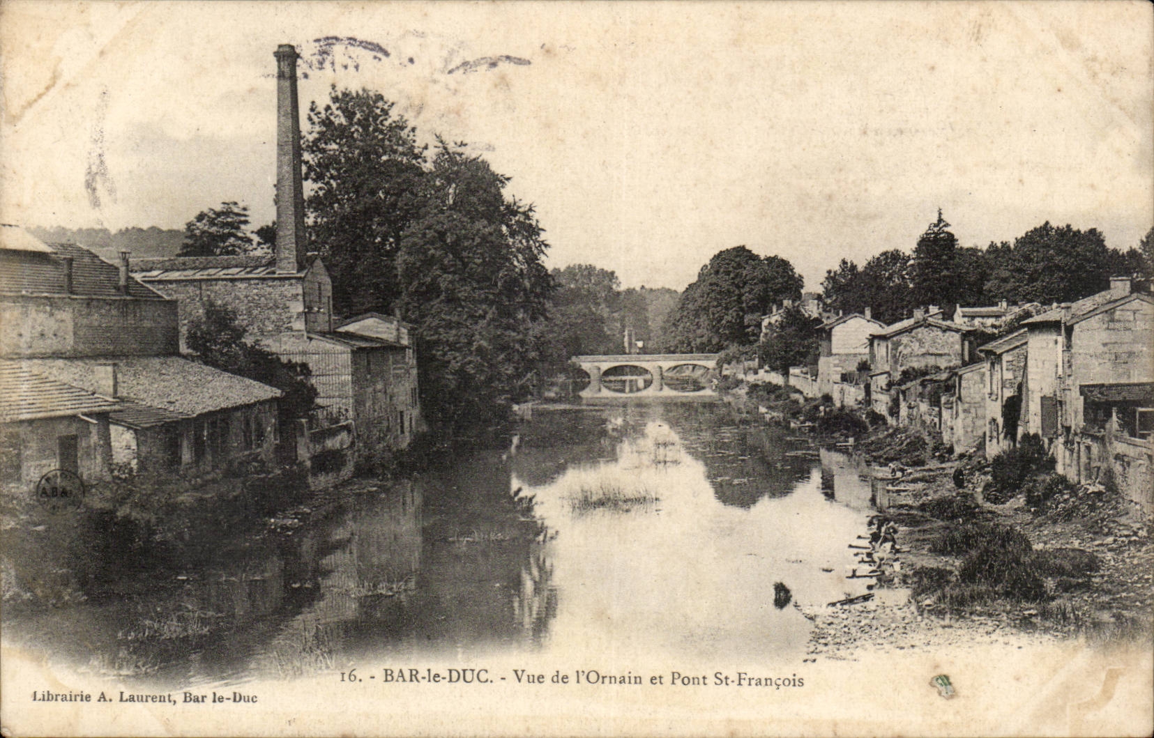 Bar le Duc - Vue de l'Ornain de Pont St Francois - CPA 