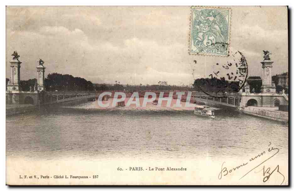 Paris - Le Pont A lexandre - CPA 