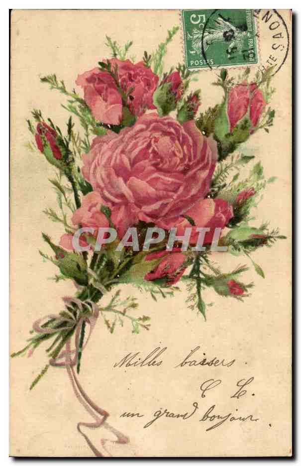 CPA Fantaisie Fantasy Fleurs