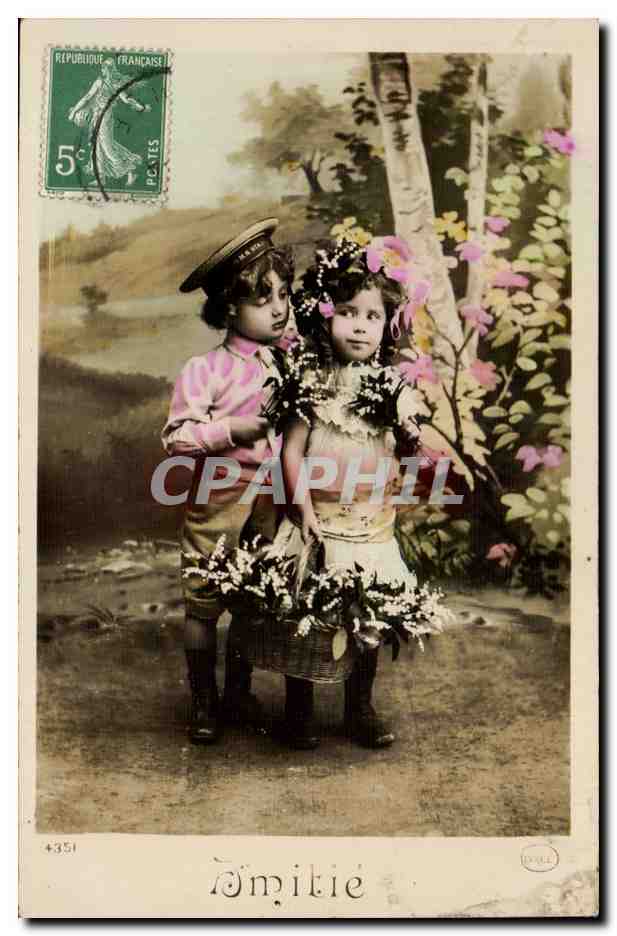 CPA Fantaisie Fantasy Amitie Enfants