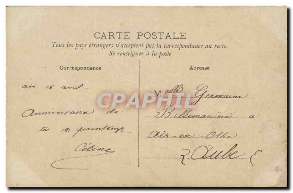 CPA Fantaisie Fantasy Amitie Enfants — Verso