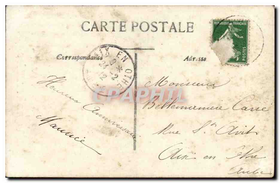 Enfant tenant un bouquet — Anniversaire — d.C. PAURS n°212 — Back