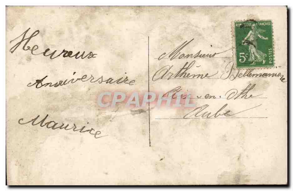 Enfant avec panier de roses — Heureux Anniversaire — Veloubé n°770 — Back
