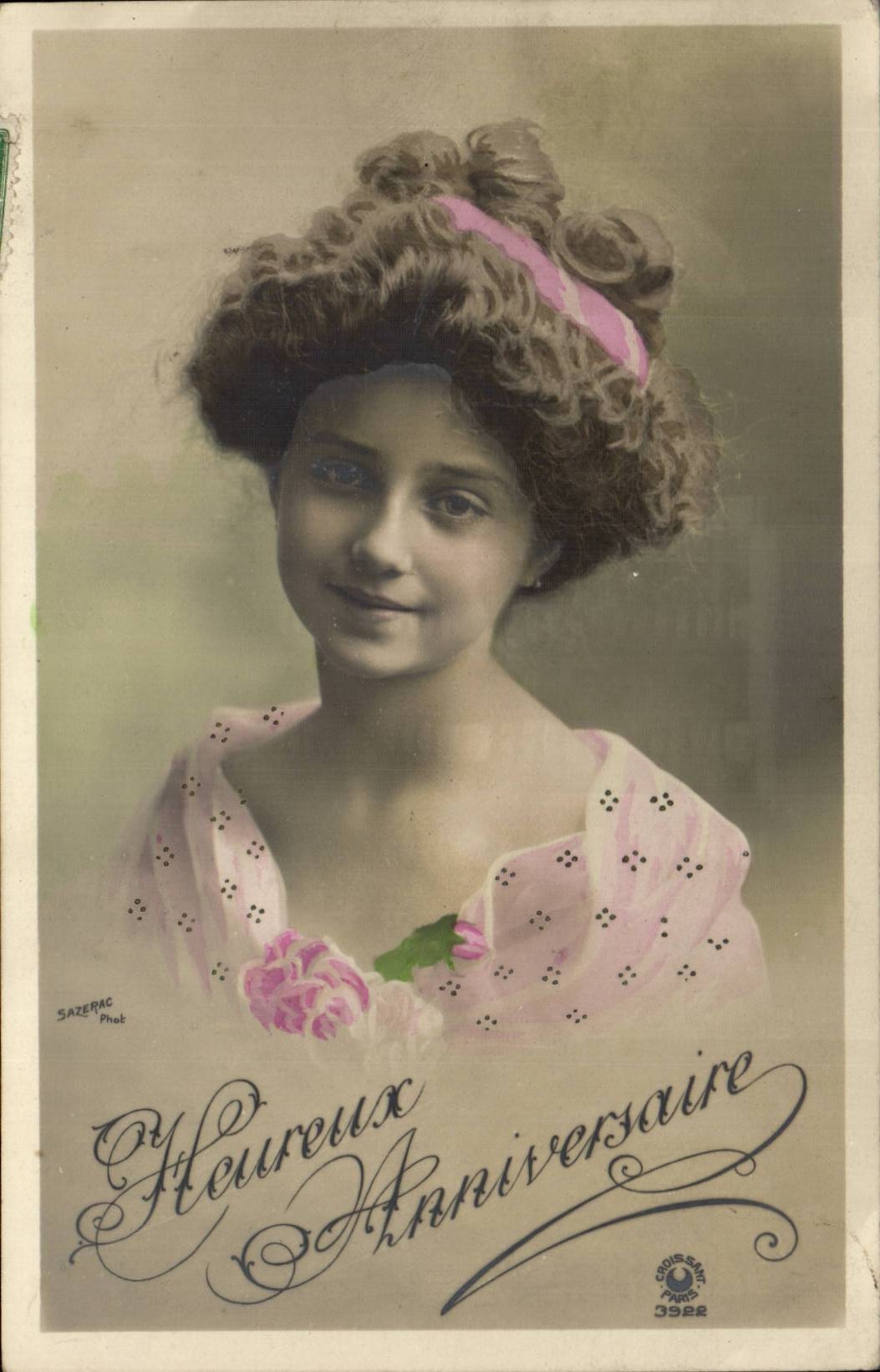 Jeune femme — Anniversaire — Sazerac Phot, n° 3922