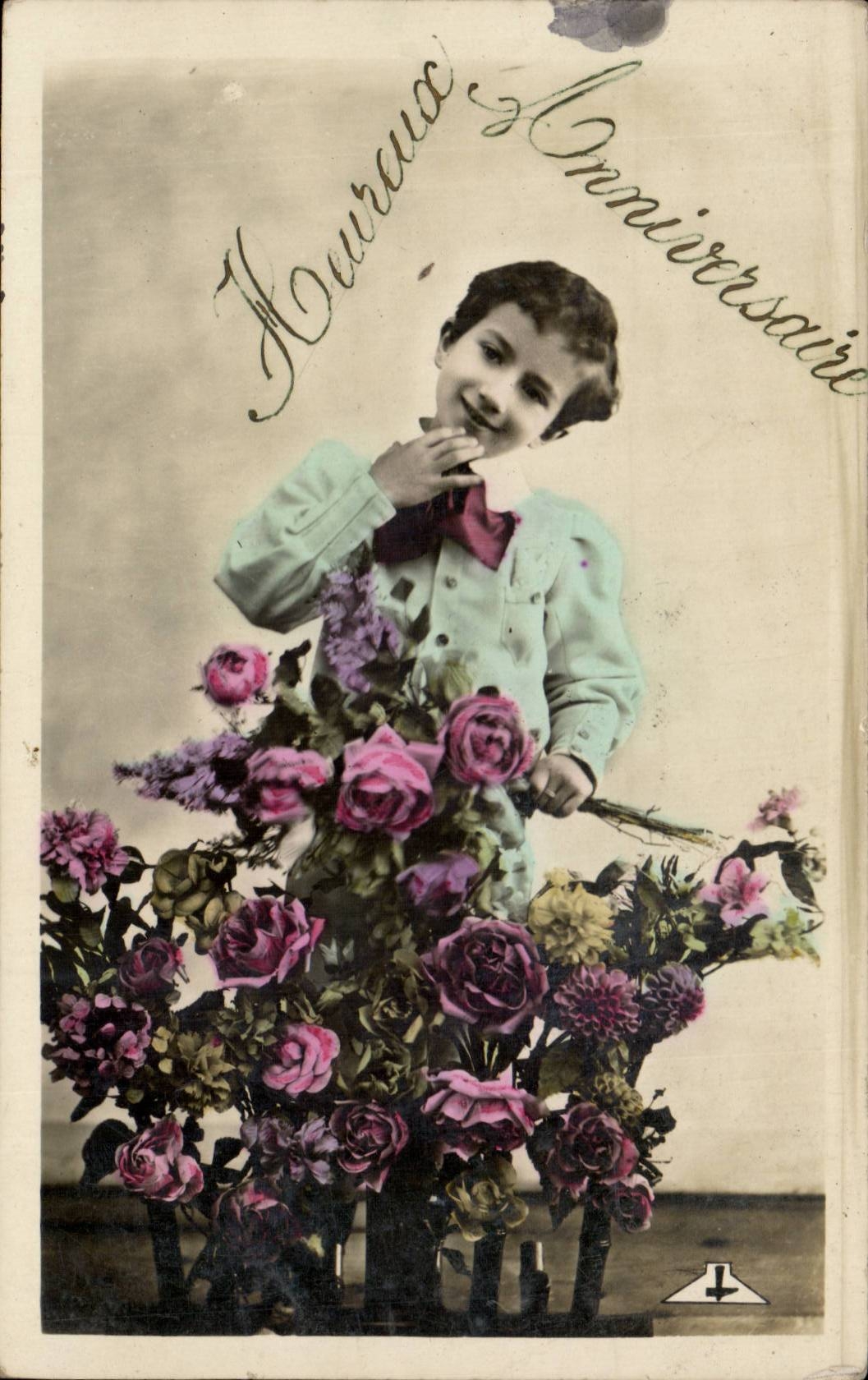 CPA Fantaisie Fantasy Joyeux anniversaire Enfant