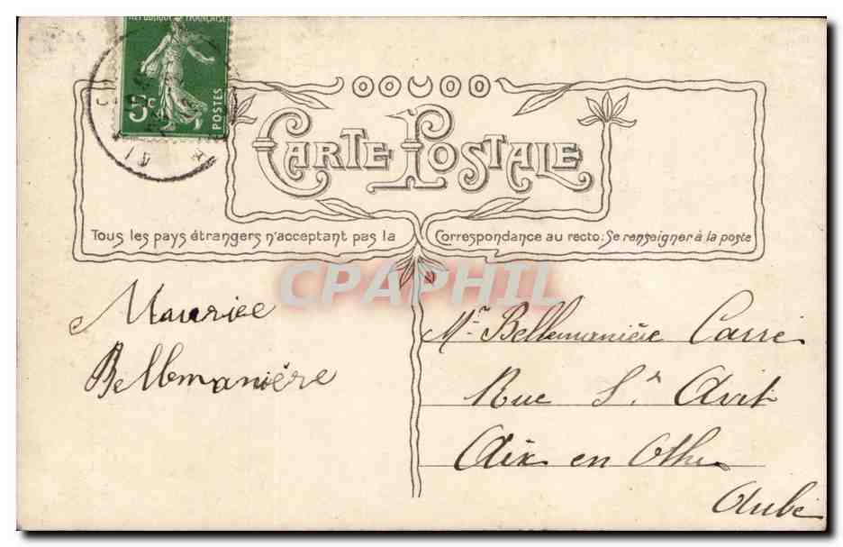 Enfant avec bouquet de roses — Anniversaire — Croissant Paris 3939 — Back