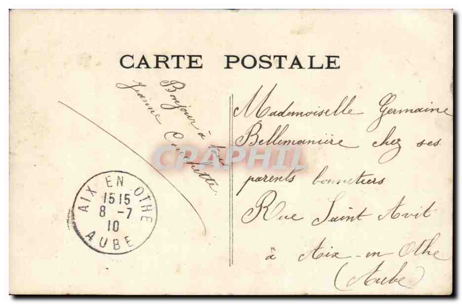 CPA Fantaisie Fantasy Enfant garcon Trefle a quatre feuilles — Verso