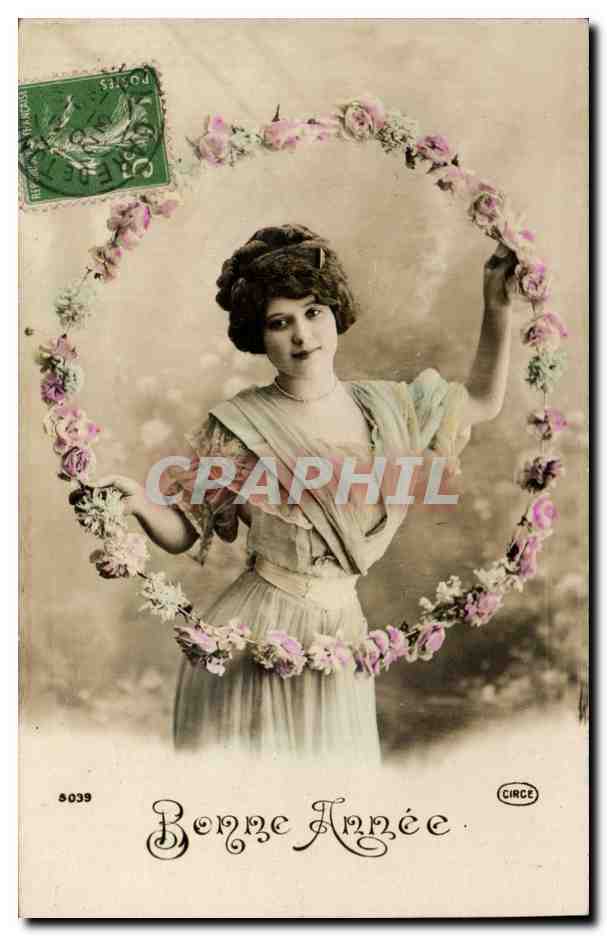 Donna con corona di fiori — Buon Anno — Circe, n° 5039