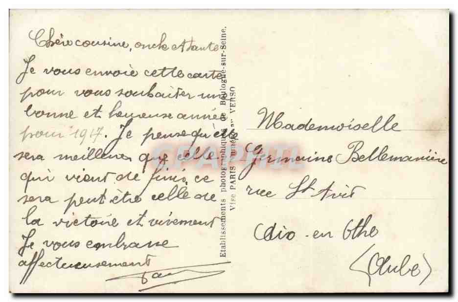 Soldat en uniforme — tenant des roses — éditeur DIX n° 672/4 — Reverso