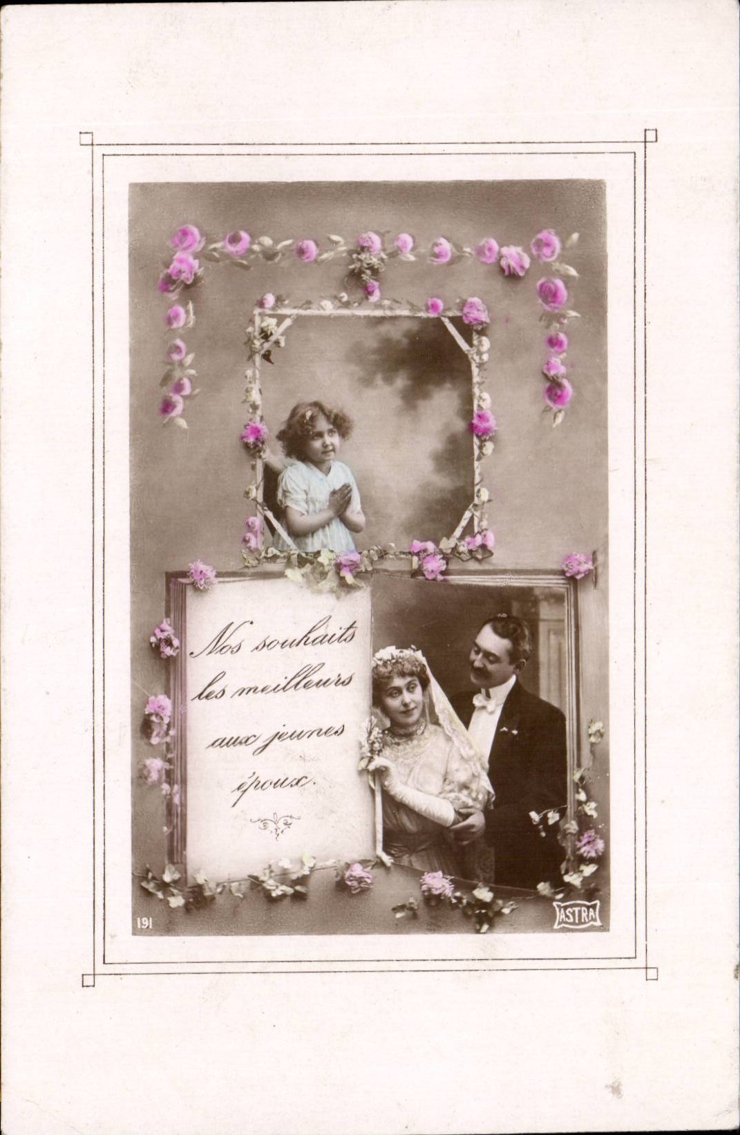 Jeunes époux — carte de vœux — Astra, n°191