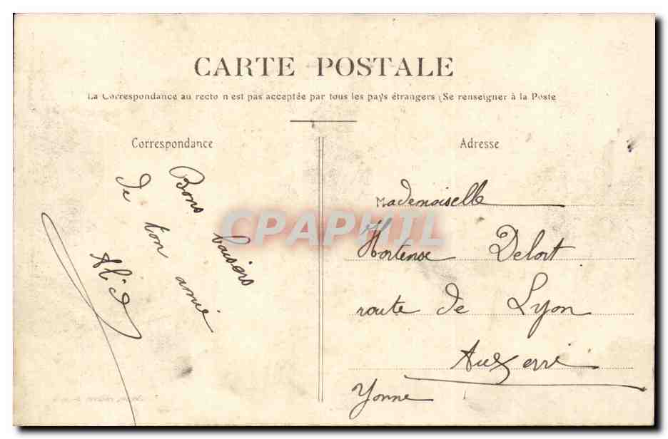 Auxerre CPA Bords de l'Yonne Au Batardeau — Back