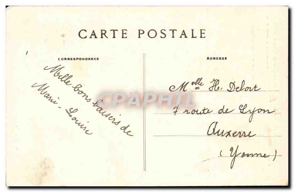 Seignelay CPA Ancien chateau de Colbert (dessin de H Mathieu) — Back