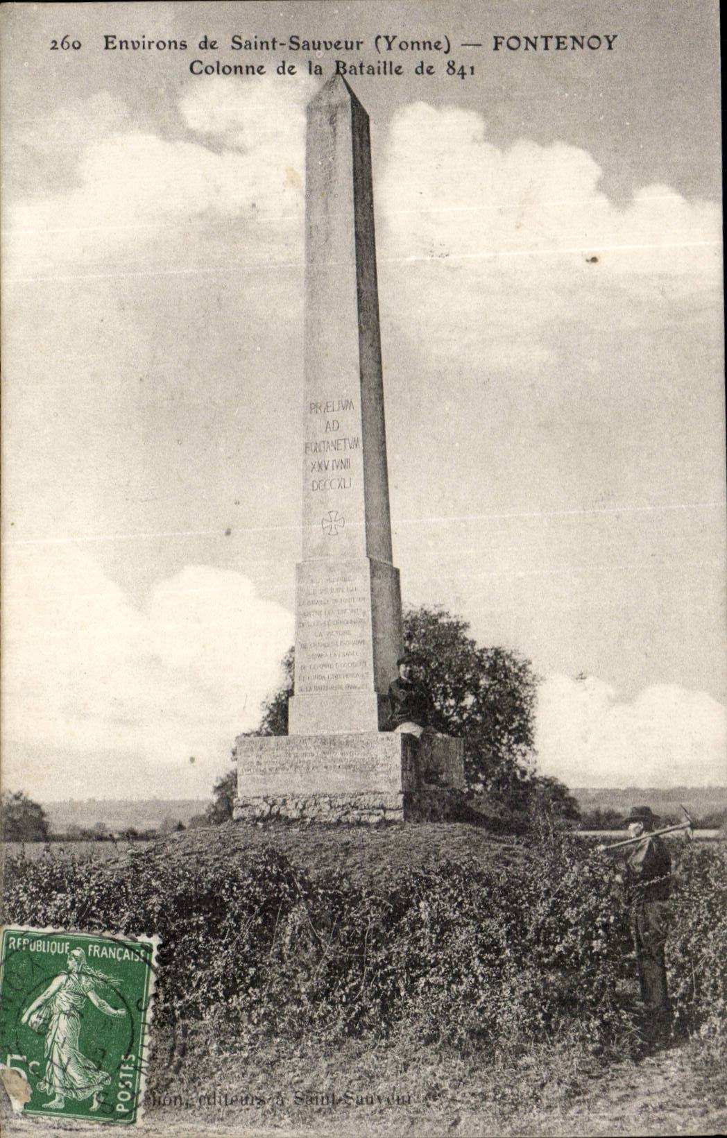 Fontenoy (Yonne) — Säule der Schlacht von 1745