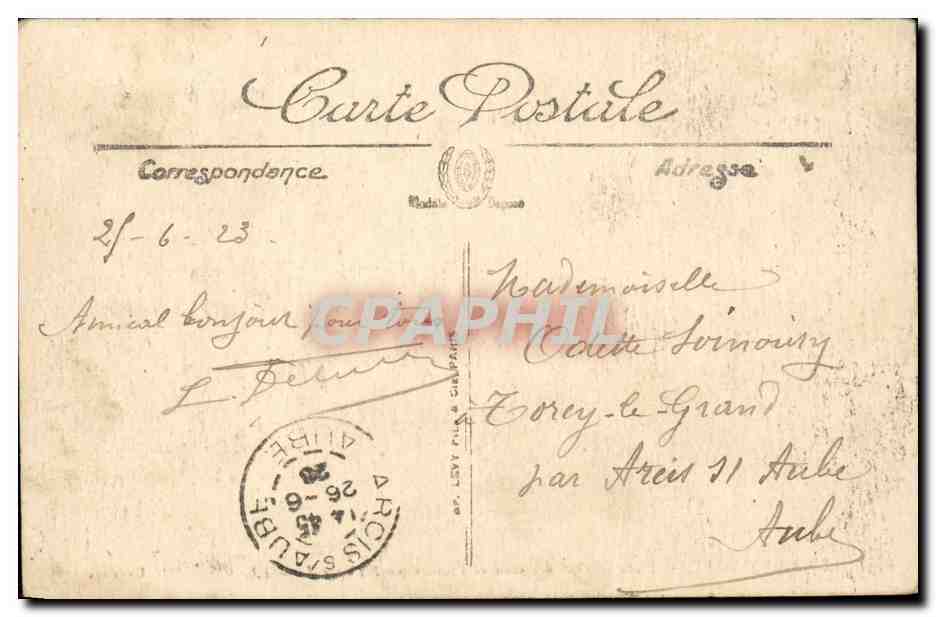 Le mont Dore CPA Place Michel Berirand et etablissement thermal — Rückseite