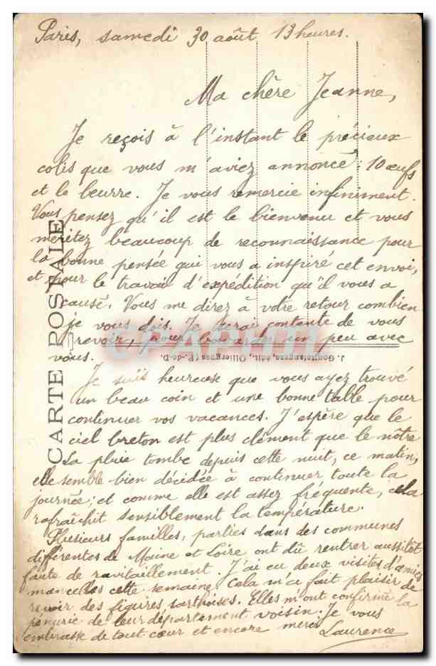 Le mont Dore CPA Hotel du Nord Vu du parc — Verso