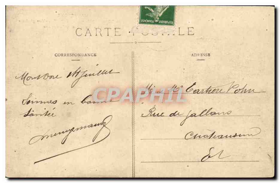 Le mont Dore CPA Vue generale Le capucin et le funiculaire — Verso