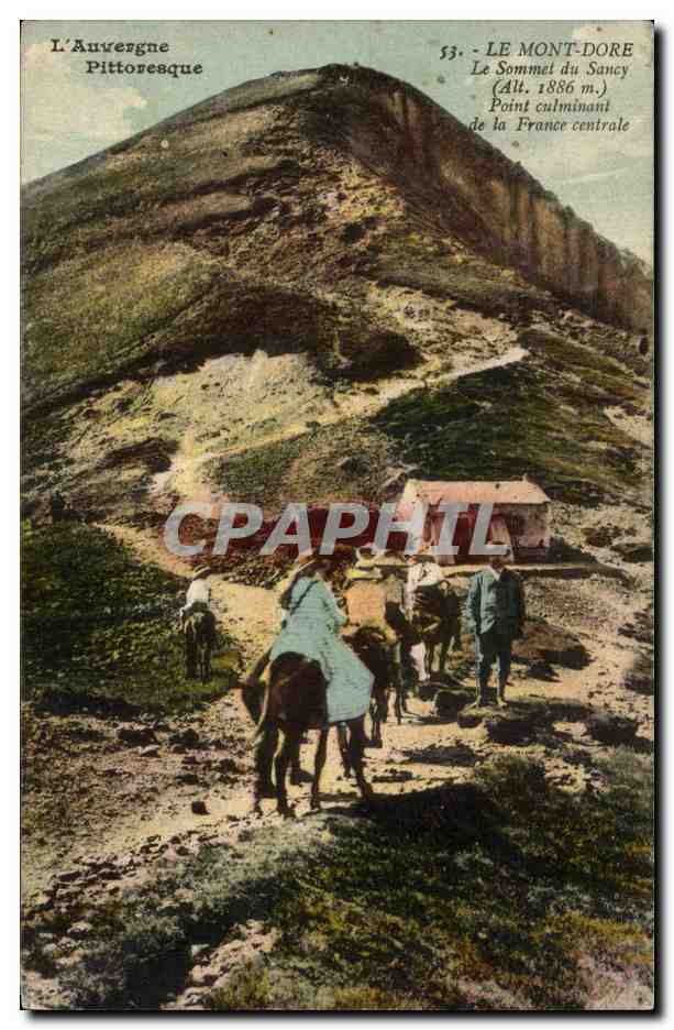 Le mont Dore CPA Auvergne Sommet du Sancy (ane donkey mule)