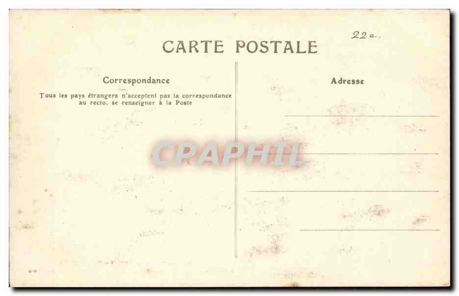Le mont Dore CPA Carrefour de la route de Clermont et route de la Bourboule — Verso