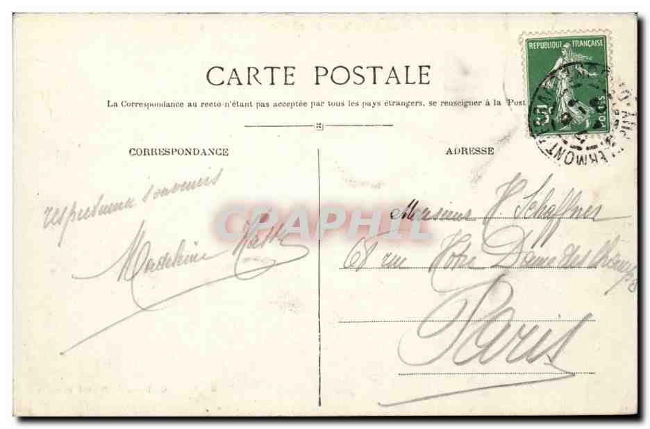 CPA Sommet du Puy de Dome Les hotels et la chaine des Puys du Sud — Rückseite
