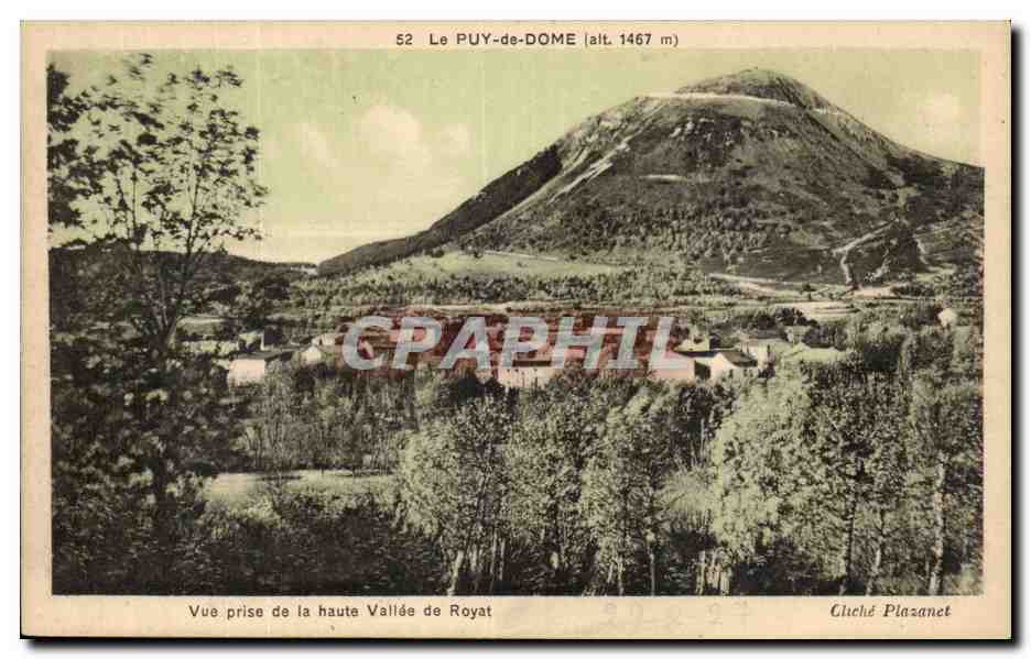 CPA Puy de Dome Vue prise de la haute vallee de Royat