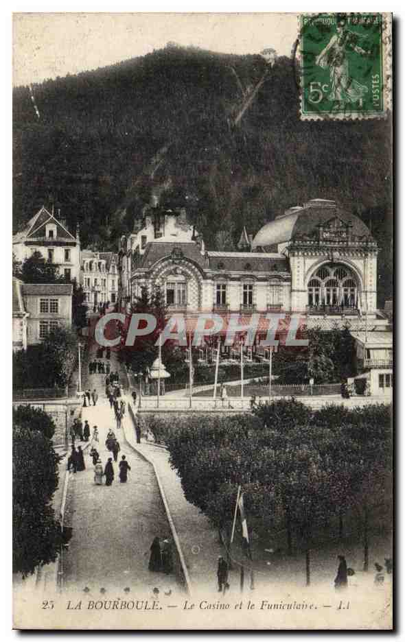 CPA La Bourboule Le casino et le funiculaire